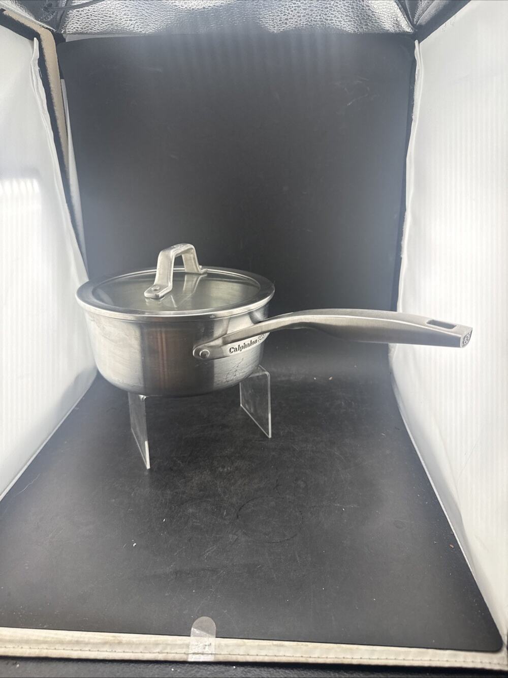 Calphalon 1.5 Quart Premier 3 Layer Stainless Sauce Pan With Lid